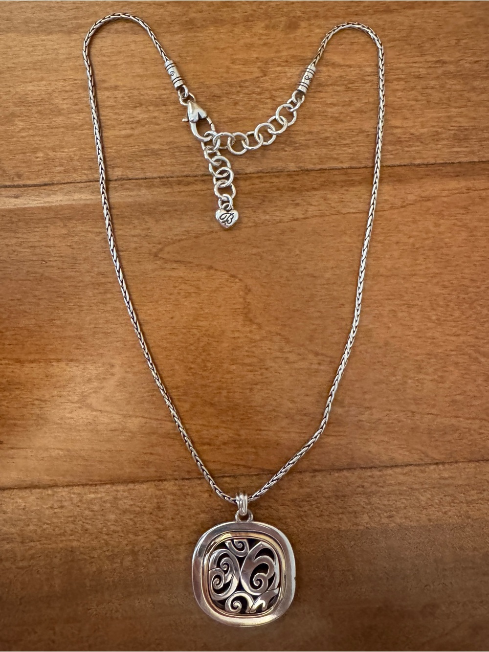 Brighton Silver-Tone Swirl Pendant Necklace